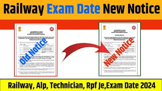 Railway New Exam Date 2024  Alp TechnicianRpfSiExam Calendar [upl. by Fidelis339]