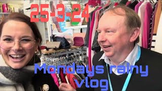 Real life vlogs charity shop in the rain ☔️ 25 March 2024 [upl. by Lilllie353]