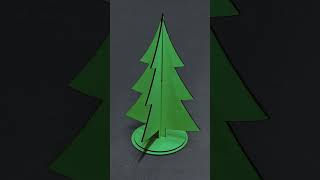 EASY DIY Christmas Decorations 2022  Lasercut Christmas Tree [upl. by Atteloc]