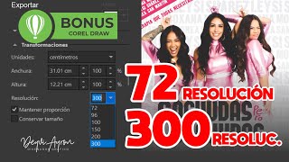 🔴TAMAÑO Y RESOLUCIÓN PARA EXPORTAR en CorelDRAW 🚀Explicación [upl. by Ateuqal75]