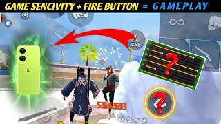 BEST SENCI  FIRE BUTTON SIZE IN ANDROID FREE FIRE SETTINGS IN ONE PLUS NORD CE 3 LITE FREE FIRE [upl. by Marjie]