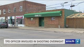 Officer fires at suspect armed with rifle seen shooting into south Toledo bar police say [upl. by Wolf]