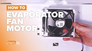 How to replace Freezer Evaporator Fan Motor part  WR60X25858 on your GE Refrigerator [upl. by Eugor966]