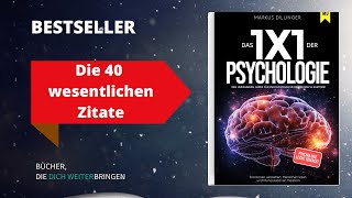 Das 1x1 der Psychologie von Markus Dillinger  Die 40 besten Zitate [upl. by Brandise]