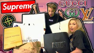 OUR AWESOME NYC SHOPPING SPREE Supreme Gucci LV  MORE [upl. by Uolyram]