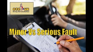 Minor and Major Faults On The Driving Test [upl. by Leahcimed]