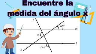 Como encontrar la medida de un ángulo formado en rectas paralelas y transversales [upl. by Geiss]