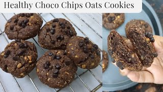 Healthy Choco Chips Oats Cookies cookies recipe cookies recipe eggless easy recipe oats cookies [upl. by Wahlstrom]