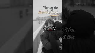 Citation de Henry de Montherlant citation amour montherlant henrydemontherlant [upl. by Aihsatan]