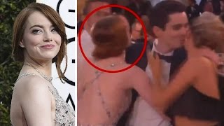 Złote Globy Emma Stone i najbardziej niezręczny moment gali [upl. by Griffy619]