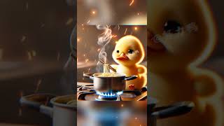 Cute baby duck making a pasta 🤤🍝 shorts duck birds happyduck cartoon cute littleduck viral [upl. by Nsaj]