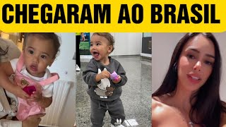 BRUNA BIANCARDI E NEYMAR CHEGAM AO BRASIL COM MAVIE [upl. by Nottage]