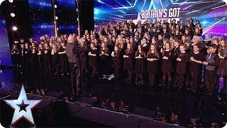 This Welsh 160piece choir hits all the right notes  Audition Week 1  Britains Got Talent 2015 [upl. by Donaugh]