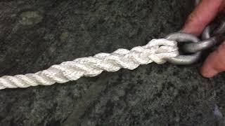 SPLICING ROPE TO CHAINBUDDY CRAIG NEW ZEALAND [upl. by Arondel168]