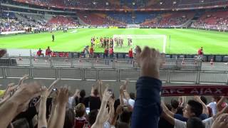 Johan Cruijff Schaal 2013 AZ  AJAX 2  3  Spelers bedanken publiek [upl. by Winer]