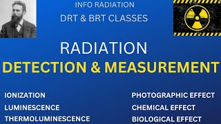 Radiation detection and measurement  DRT amp BRT CLASSES [upl. by Inoliel222]