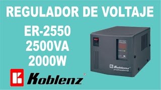 Regulador de voltaje Koblenz ER 2500 4 contactos 2500va 2000w [upl. by Zul]