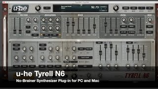 Uhe Tyrell N6  FREE Synthesizer Plugin PCMAC [upl. by Alacim]