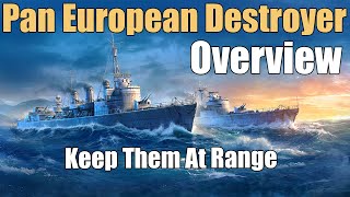 Pan European Destroyer Overview All Ships Shown  World of Warships Legends  4k [upl. by Repsaj]