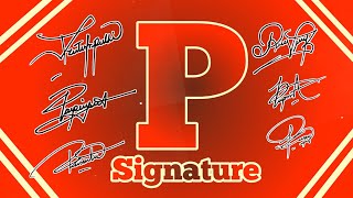 P Signature Style  How to make Beautiful signature  Signature style of my name [upl. by Anaynek]