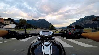 Riding around Lake Como sunset ride to Bellagio  Italy  road SP 583 [upl. by Zeidman147]