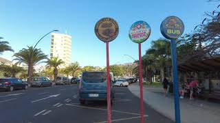 Morning walk from HG Tenerife Sur Apartments Hotel Los Cristianos to the beach loscristianos drone [upl. by Marras]