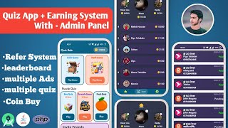 Quiz app  earning system with Admin Panel  Android studio Java  Earning App  online earning App [upl. by Freda]