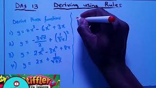 day 13 RANDOM QUESTIONS SOLUTIONS calculus deriving using rules stifflerextralessons [upl. by Inva]