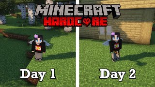 I Survived 1 DAY in Minecraft Hardcore heres what happened [upl. by Negaem290]