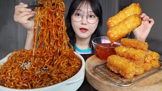 불닭짜파게티 불파게티 꿀조합 먹방 바삭한 해시브라운 까지 SPICY BLACK BEAN FIRE NOODLES amp HASH BROWNS MUKBANG ASMR [upl. by Esirehs]