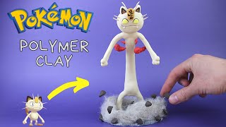 Gigantamax Meowth Pokemon  Polymer Clay Tutorial [upl. by Yelda]