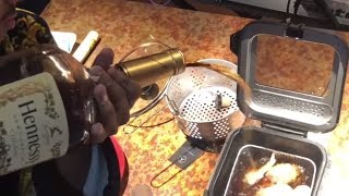 Frying Chicken in Hennessy by Chef Henny [upl. by Peedus671]