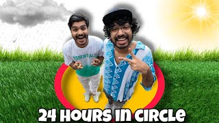 LIVING 24 HOURS IN CIRCLE CHALLENGE 🔥 [upl. by Florian]