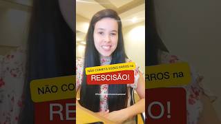 ❌ RESCISÃO CONTRATUAL ❌ departamentopessoal contabilidade recursoshumanos gestaoderh contabeis [upl. by Solhcin700]