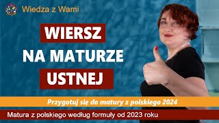 Wiersz na maturze ustnej [upl. by Irej]