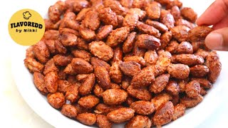 Cinnamon Sugar Roasted Almonds Sugar Coated Almonds Snack Recipe [upl. by Partan]