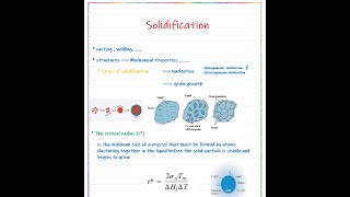 Principles of SolidificationNucleationSolidification Time التجمد والتنوي [upl. by Haonam773]