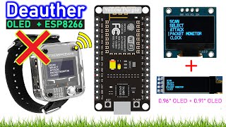 Build Your Own OLED Base Deauther Using Node MCU ESP8266 [upl. by Haidej771]