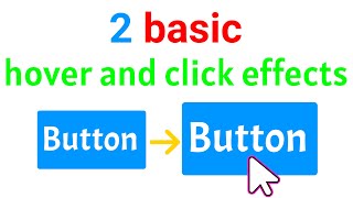 2 basic hover and click effects in css beginners [upl. by Bolme]