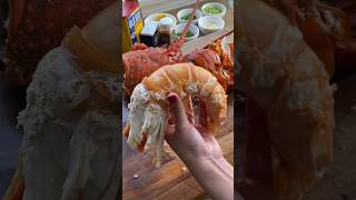 Spiny Lobster ASMR 🦞 lobster spinylobster seafood asmr foodporn yummy delicious roe [upl. by Erreit252]