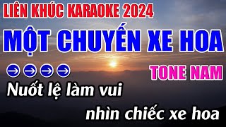 Liên Khúc Một Chuyến Xe Hoa Karaoke Tone Nam Karaoke 9999  Beat Mới [upl. by Selyn374]