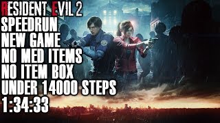 Resident Evil 2 Remake Speedrun Tutorial  NG No Recovery Items No Item Box amp Under 14000 Steps [upl. by Lezah]