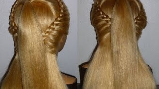 Einfache Frisur für Kinderhaare SchuleAlltag für mittellanges Haar Cute Braid HairstylePeinados [upl. by Uwton]