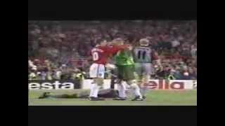 The Final 3 Mins Man United v Bayern Munich 1999 Rare Pitch Side Footage Champions League Final [upl. by Etnovahs]