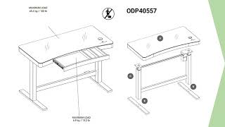 TRESANTI Adjustable Height Desk Manual Assembly Operation and Troubleshooting Guide [upl. by Vihs]