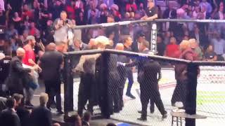 UFC 229 BEST ANGLE ON CAGE BRAWL 😱 Conor vs Khabib [upl. by Tayib961]