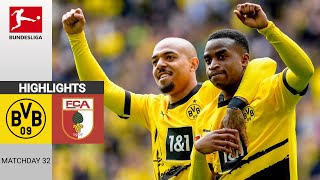 Borussia Dortmund  Augsburg  51  Zusammenfassung  Bundesliga 202324 [upl. by Vincenta]