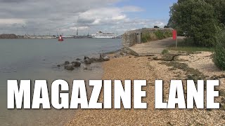 Magazine Lane  deep water shore fishing mark near Southampton Hampshire England [upl. by Allicerp]