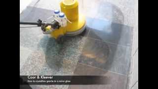 How to polish Granite floors  Granite Crystallizing Kleever System [upl. by Hauge]