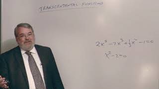 Introducing Transcendental Functions [upl. by Tracee]